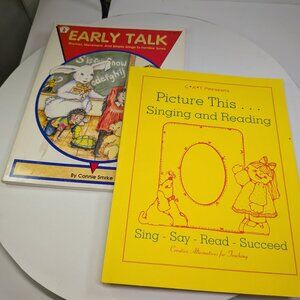Teacher (2) Books Early Talk & Picture This Interactive Language Early Childhood